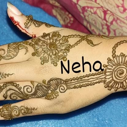 Floral hand jewellery mehndi